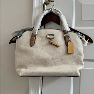 Coach - Crossbody Cream with color accents Leather Handbag